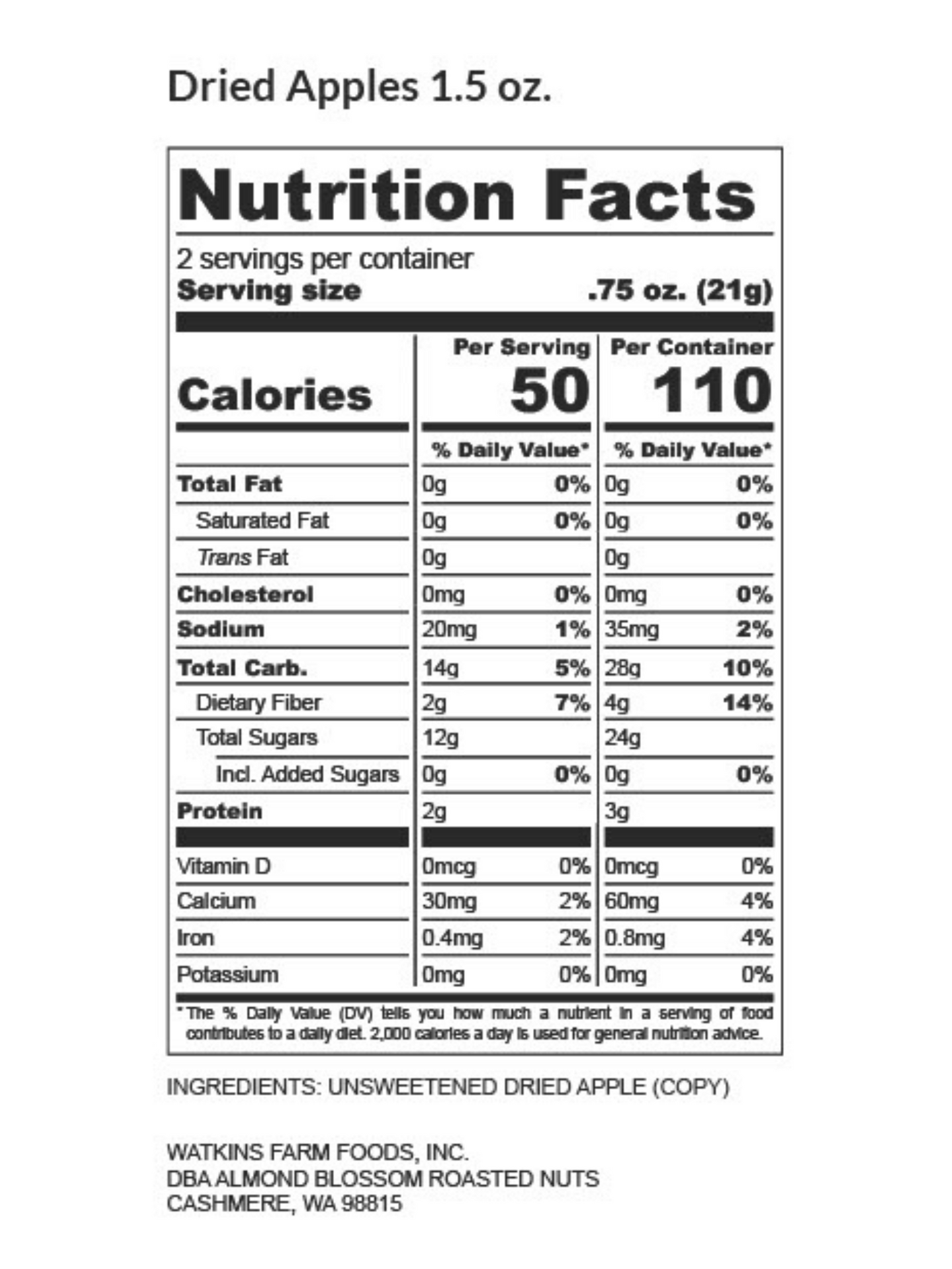 Premium Dried Apples