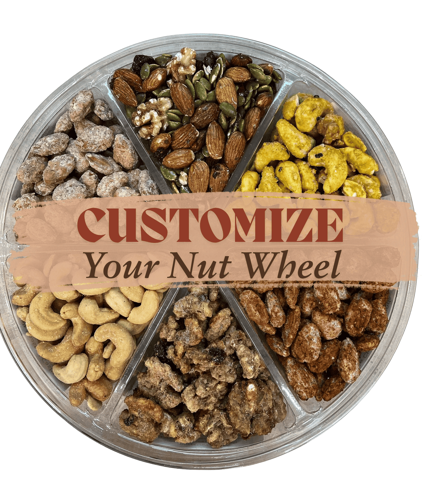 Custom 6-Part Nut Wheel, SHIPS FREE!