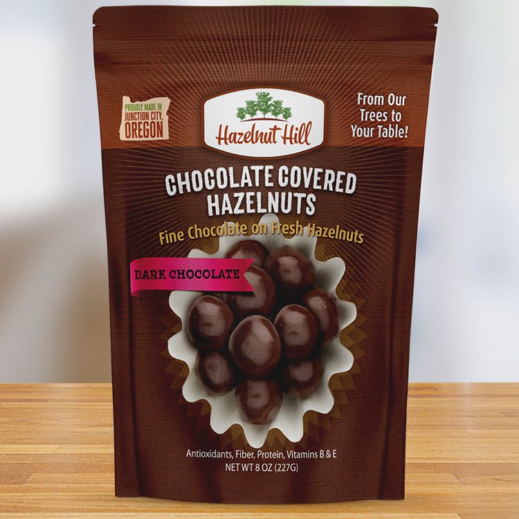 Milk or Dark Chocolate-Covered Hazelnuts